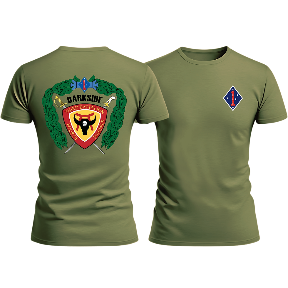 Thumbnail: 3/4 (3d Battalion 4th Marines "DARKSIDE"), 1st Mar Div, Marine Corps T-Shirt