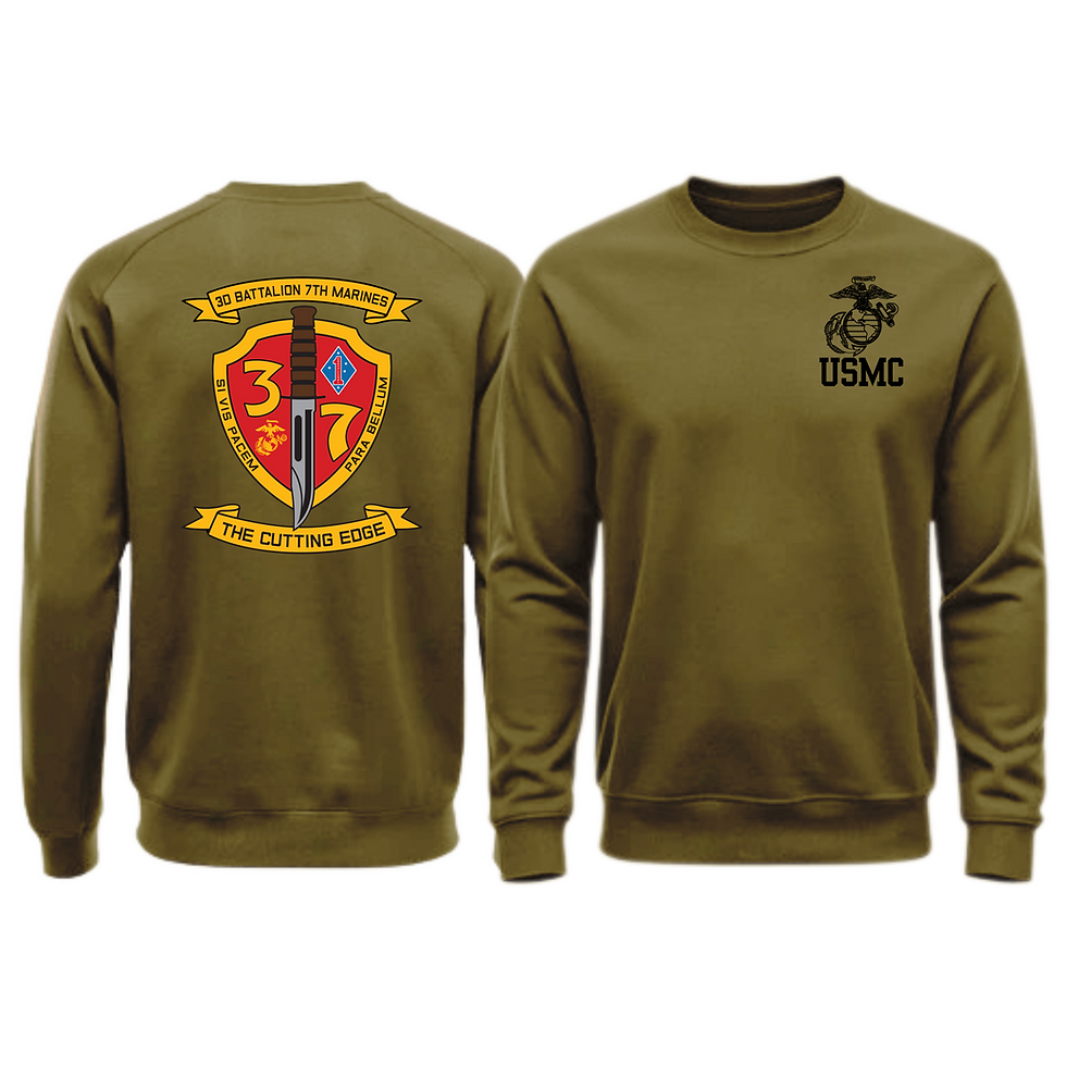 3/7, USMC, Marine Corps Sweater