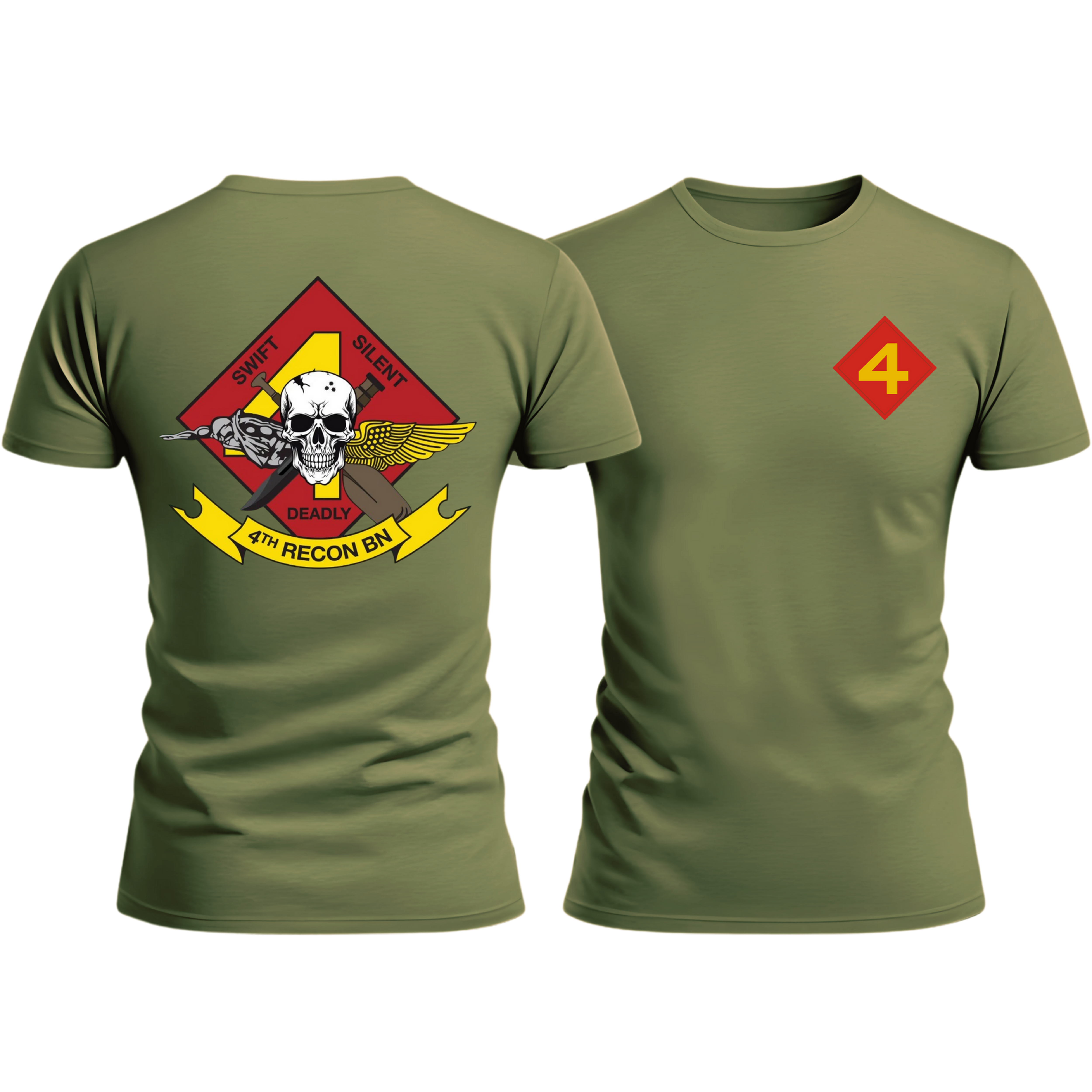 4TH RECON BN, 4TH MAR DIV, Marine Corps T-Shirt