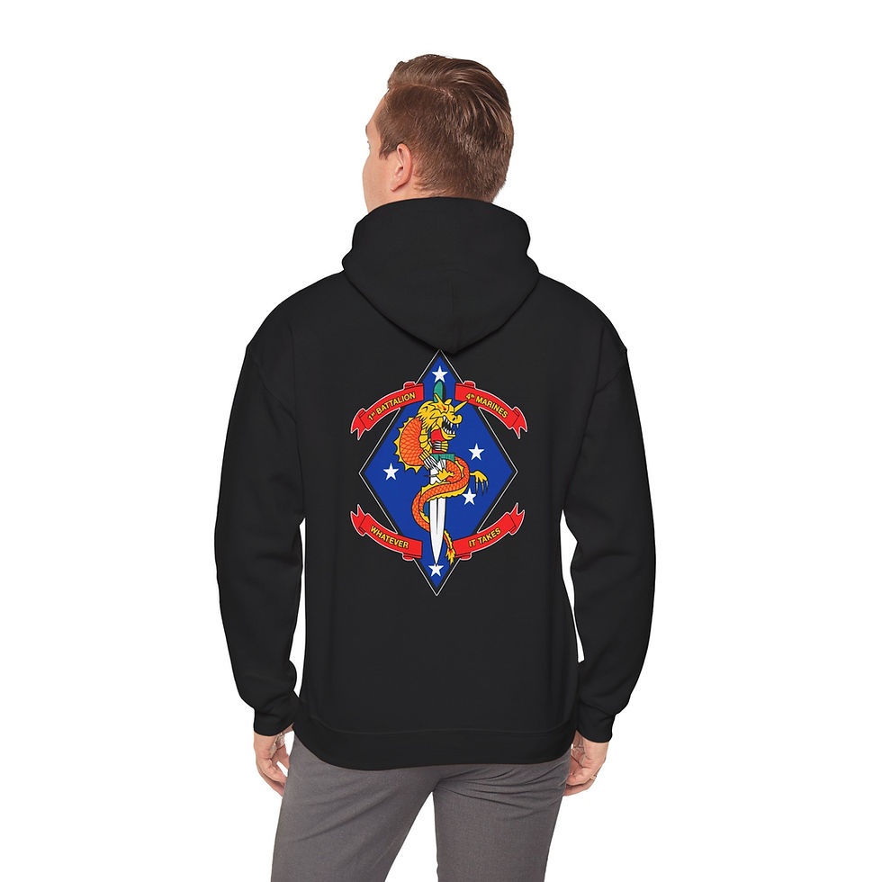 Thumbnail: 1/4 (1ST BATTALION 4TH MARINES), 4TH MARINE REGIMENT, MARINE CORPS HOODIE