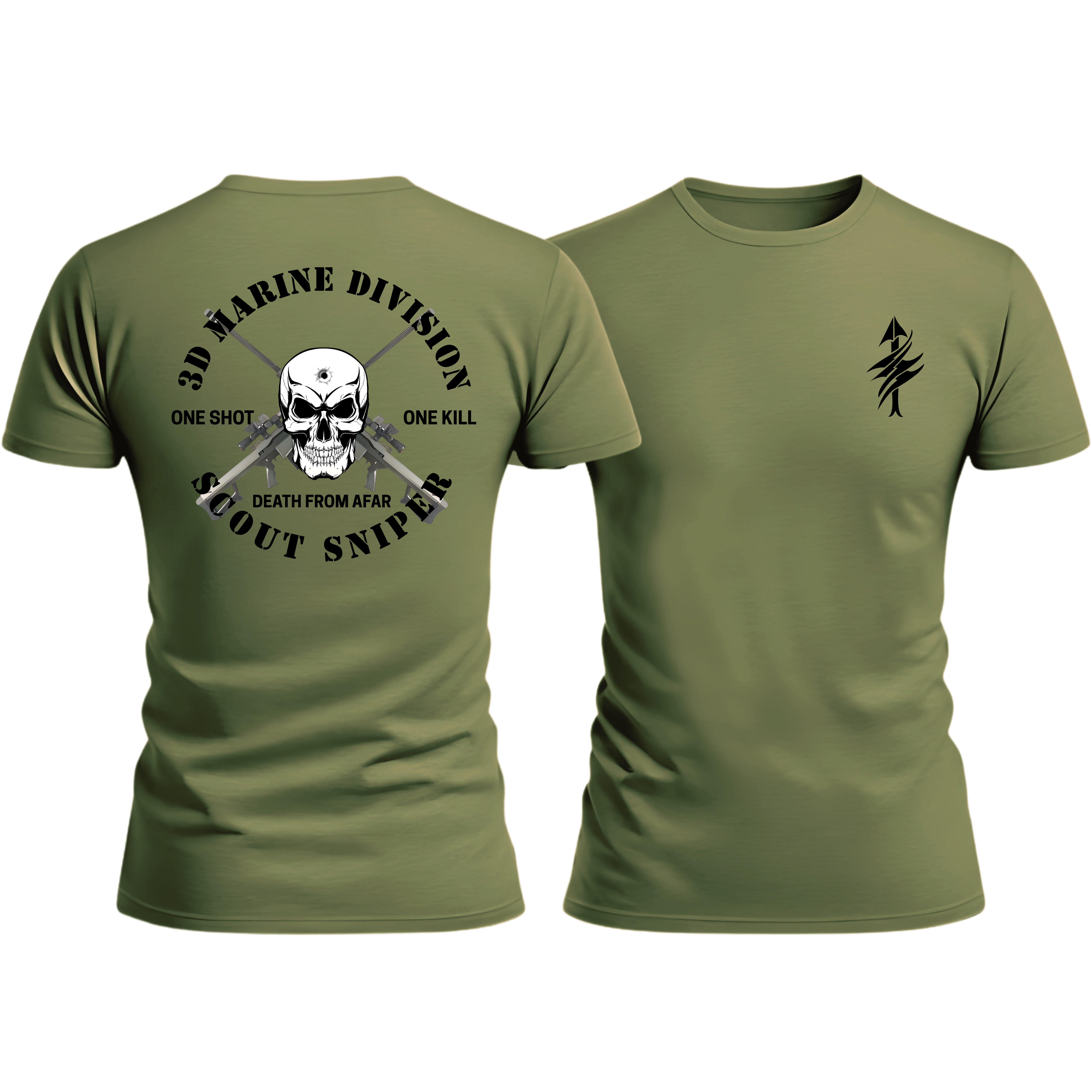 Scout Sniper Platoon (STA PLT/3d Mar Div), Scout Snipers, Marine Corps T-Shirt