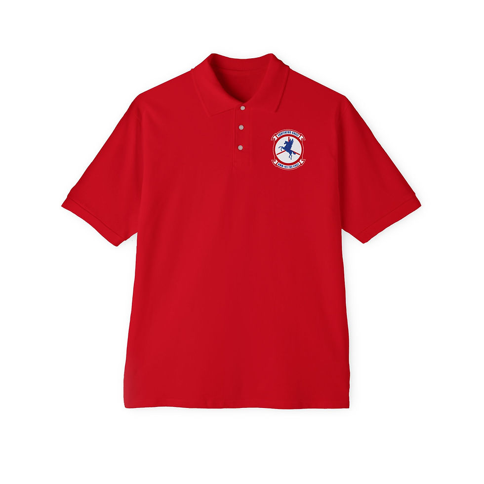 Thumbnail: HMM-161 (Marine Medium Helicopter Squadron 161), USMC, Men's Piqué Polo
