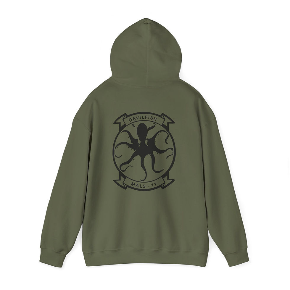 Thumbnail: MALS-11 (MARINE AVIATION LOGISTICS SQUADRON 11), 3RD MAW, MARINE CORPS HOODIE
