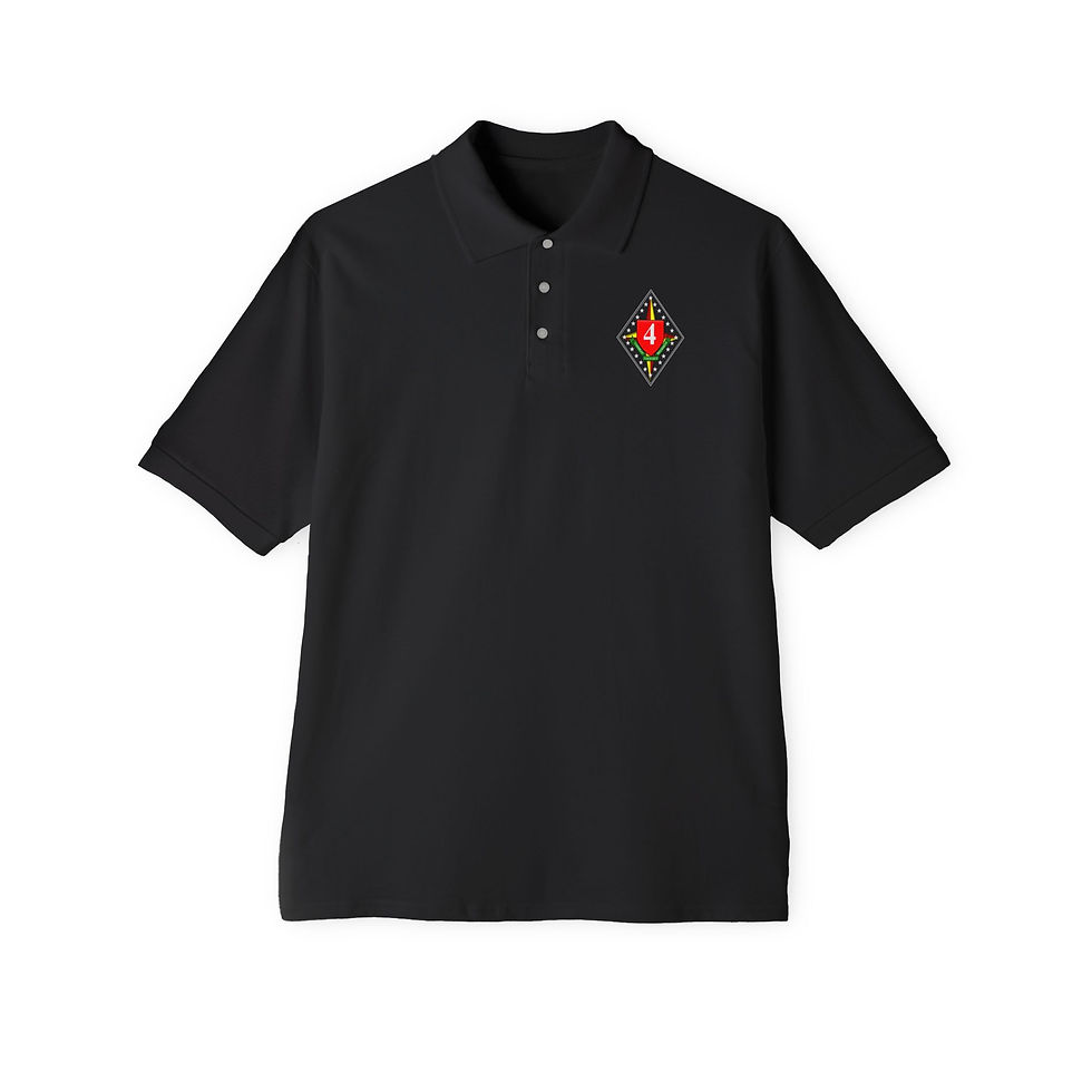 Thumbnail: CLR-4 (Combat Logistics Regiment 4), USMC, Men's Piqué Polo