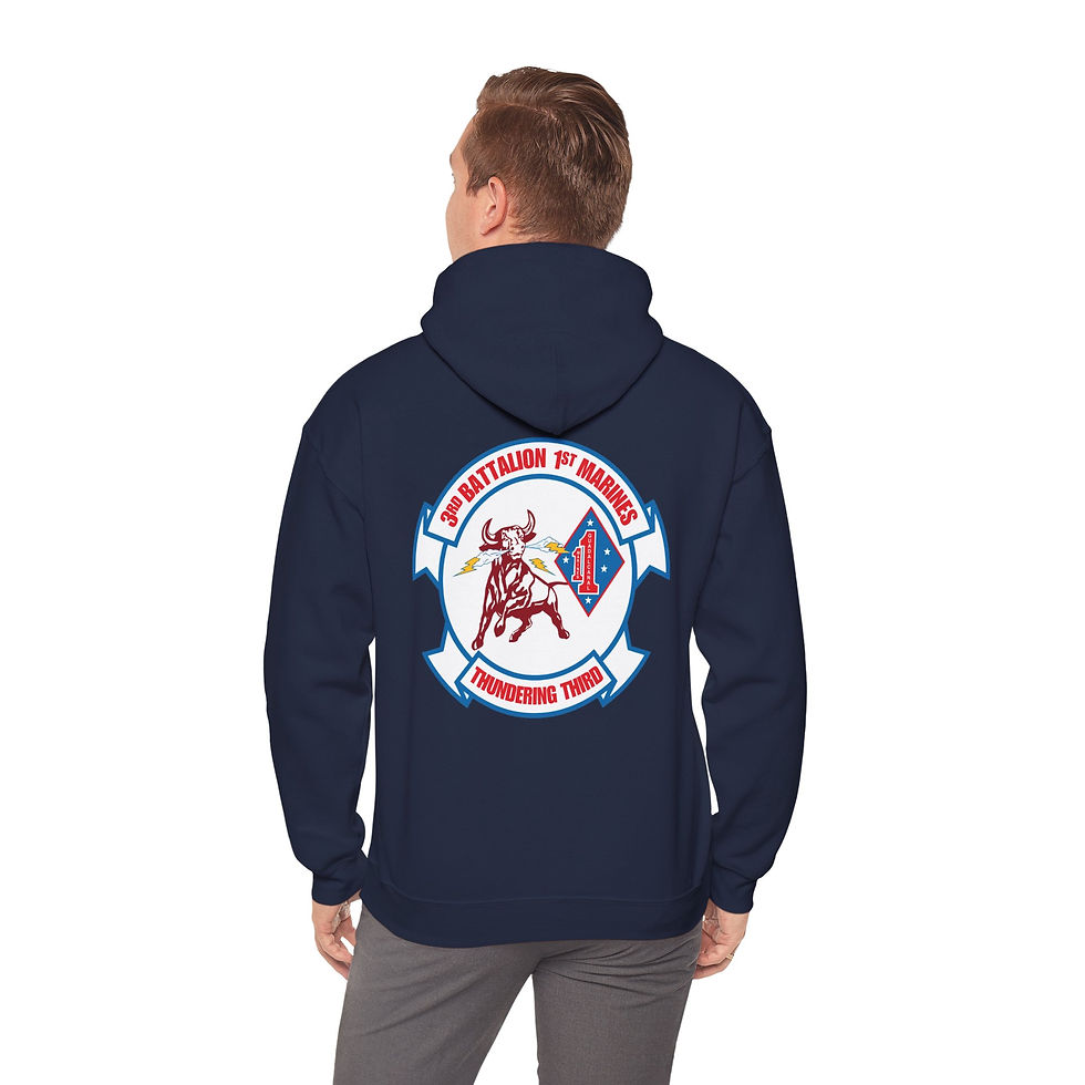 Thumbnail: 3/1 (3d Battalion 1st Marines), 1ST MARINE REGIMENT, Marine Corps Hoodie