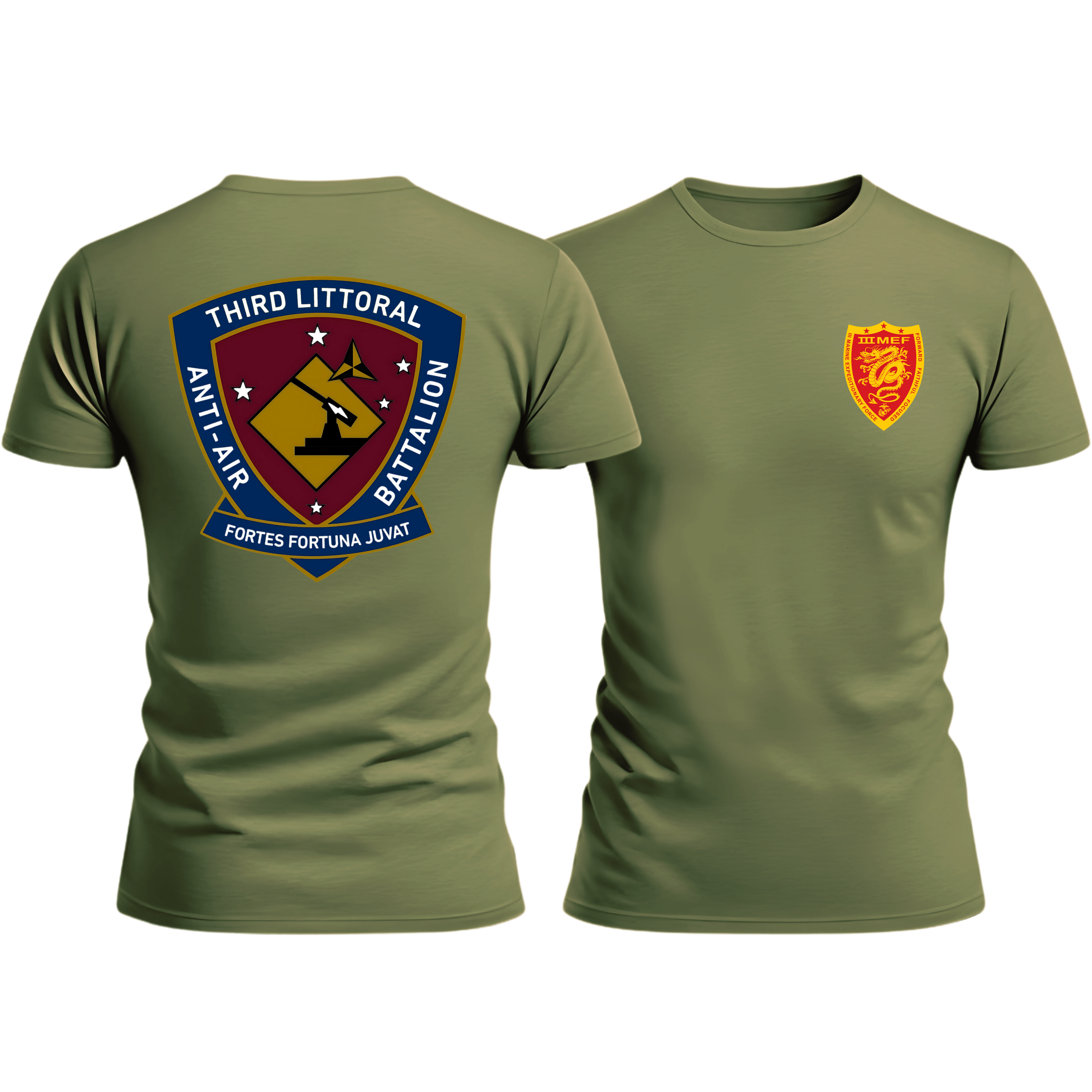 3D LAAB (3d Littoral Anti-Air Battalion), III MEF, Marine Corps T-Shirt 