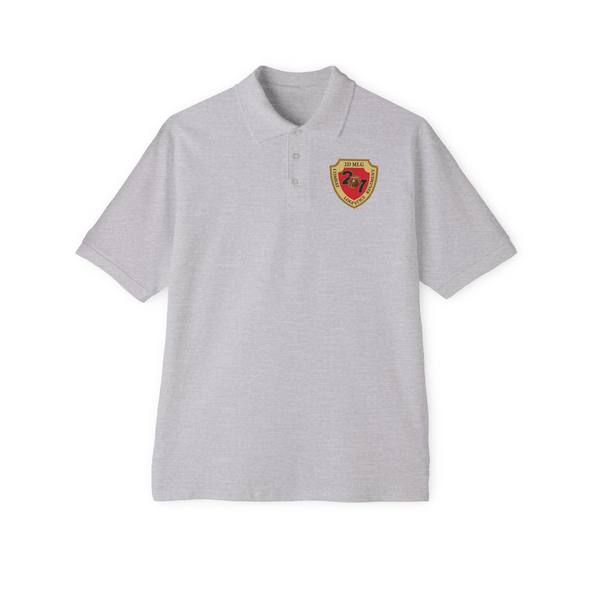 CLR-27 (Combat Logistics Regiment 27), USMC, Men's Piqué Polo