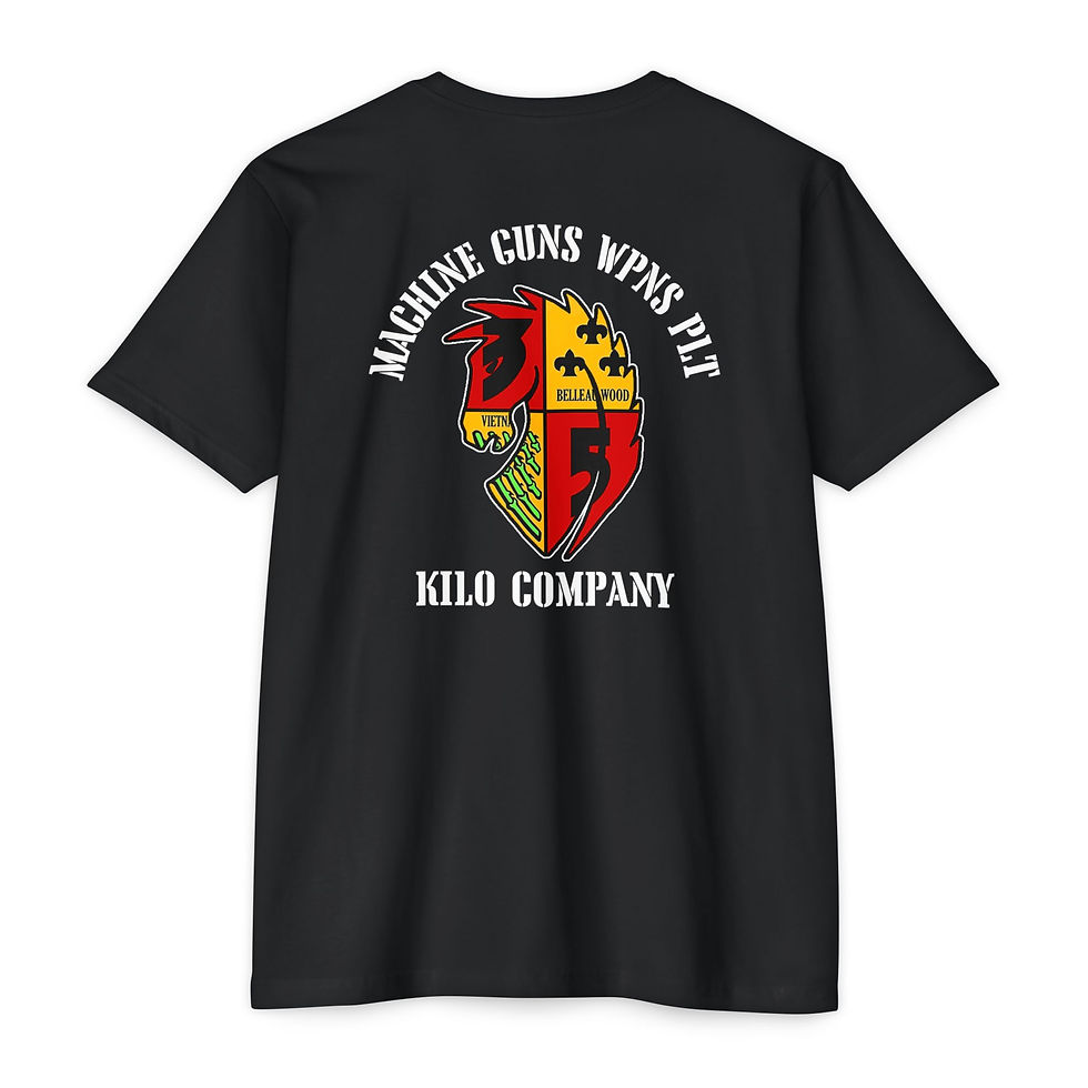 Thumbnail: Kilo Company 'Machine Guns WPNS' Iraq Map Crest T-Shirt