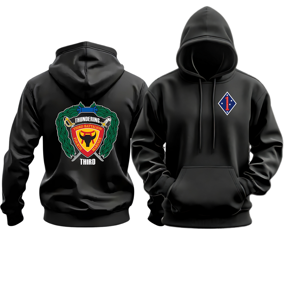Thumbnail: 3/4 (3d Battalion 4th Marines "DARKSIDE" ALT), 1ST MAR DIV, Marine Corps Hoodie