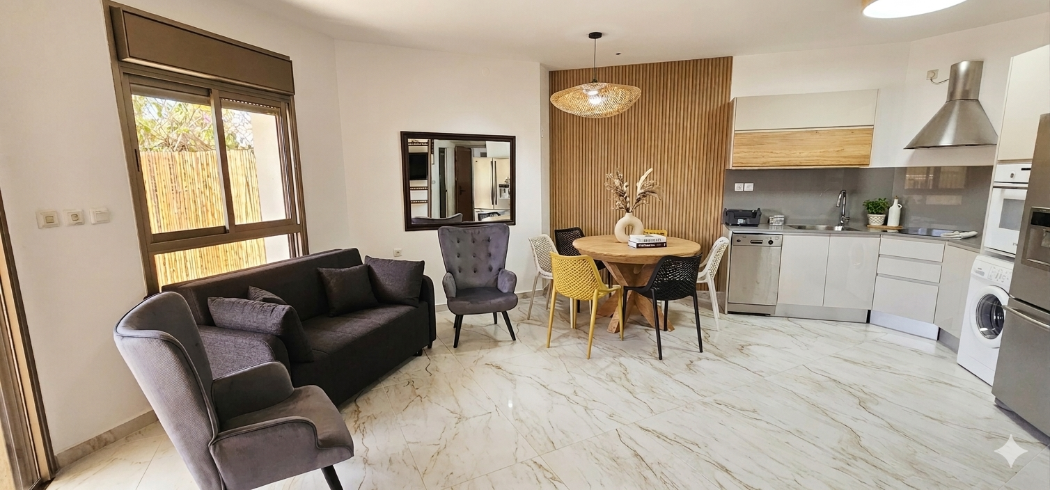 חזית המבנה בו נמצאת דירת CLODINE ברחוב שהם בשכונת שחמון אילת 4