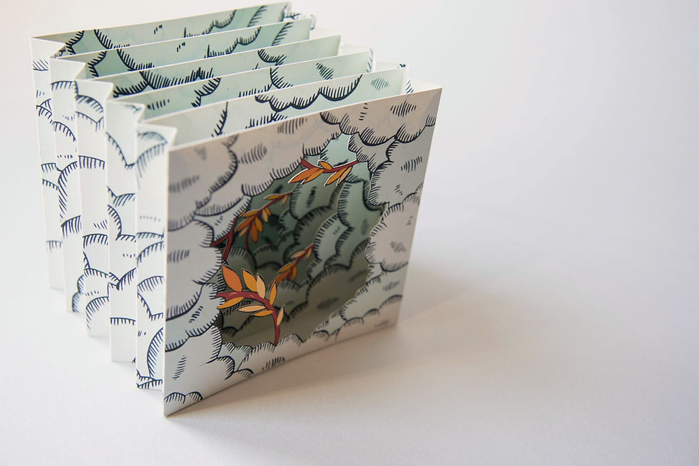 In the clouds - Tunnel book
