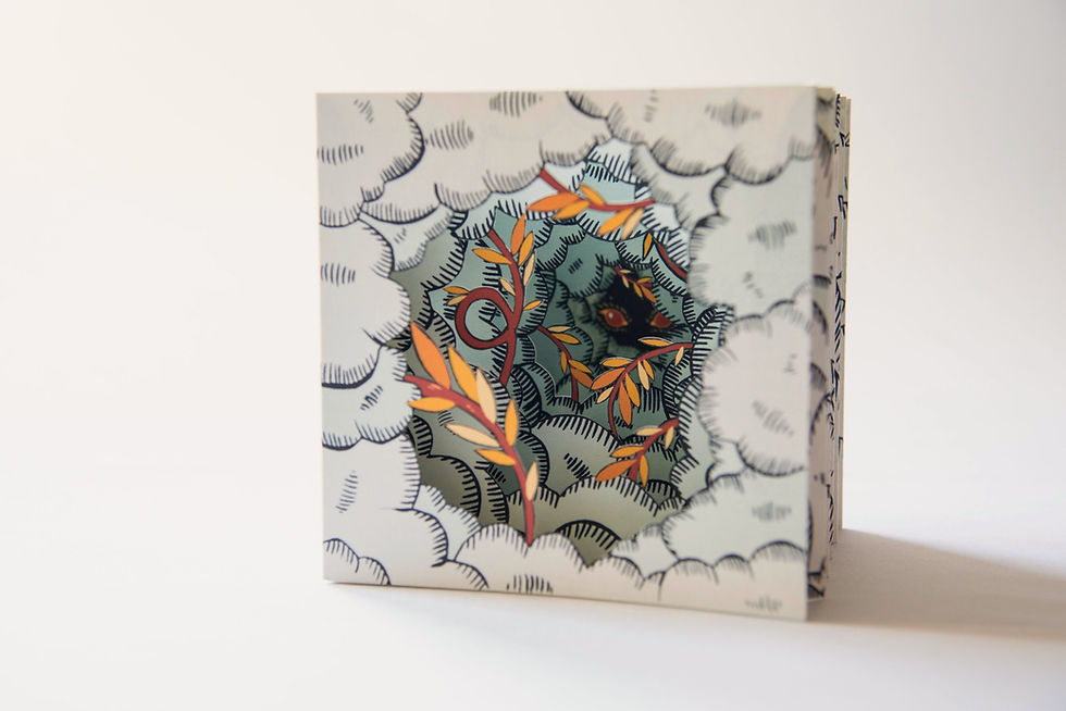 In the clouds - Tunnel book