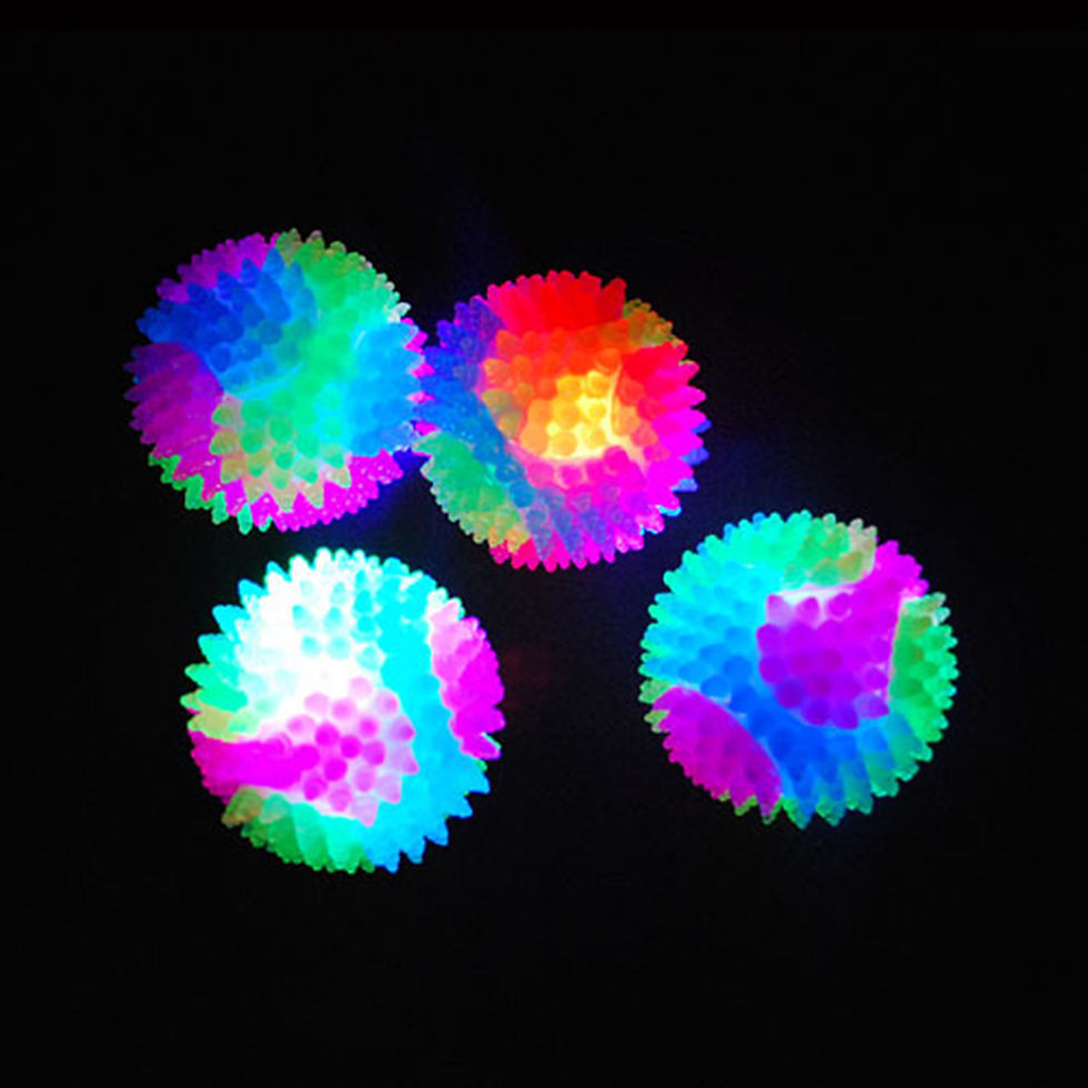 Thumbnail: Fun Pet Toys Small Dog Flash Ball Dog Toys Ball TPR Three Color Glowing Elastic 