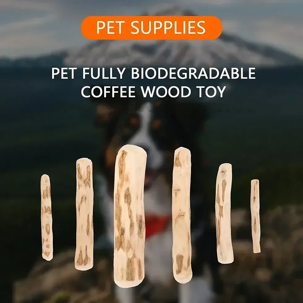 Thumbnail: Durable Coffee Wood Chew Stick for Dogs - Natural Anxiety Relief & Teeth Cleanin