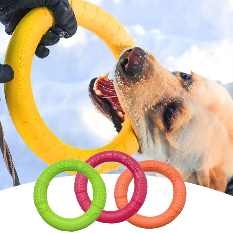Dog Toy Training Ring Puller Puppy Flying Disk Chewing Toys Outdoor Interactive