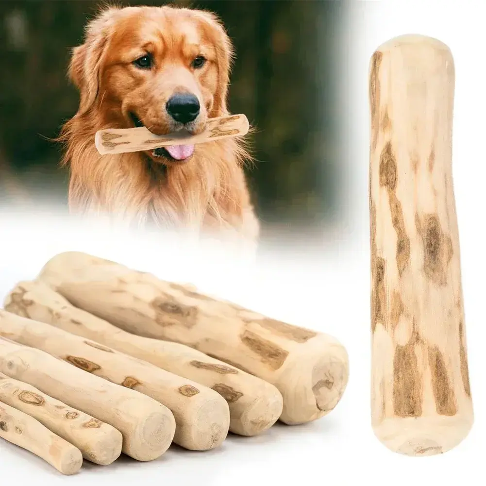 Durable Coffee Wood Chew Stick for Dogs - Natural Anxiety Relief & Teeth Cleanin