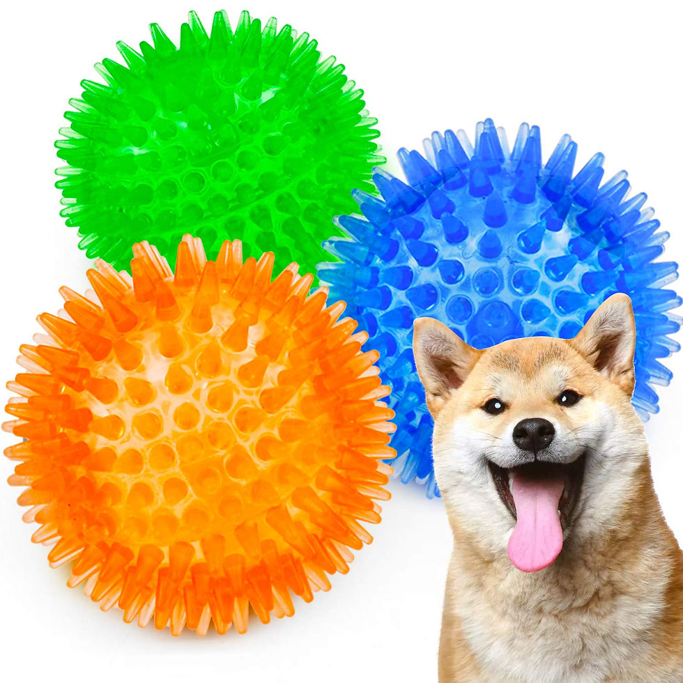 Thumbnail: 3/6Pcs Squeaky Dog Ball Toys,Dog Chew Balls for Boredom, Floatable Pool Dog Toys