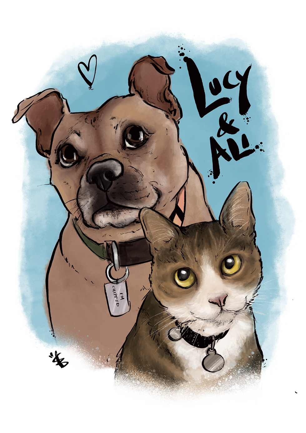 Thumbnail: Double pet portrait