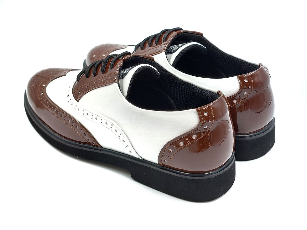 サムネイル： CB-704 “ELEFUNK KIDS” FULL BROGUE SHOES (DARK BROWN x WHITE)