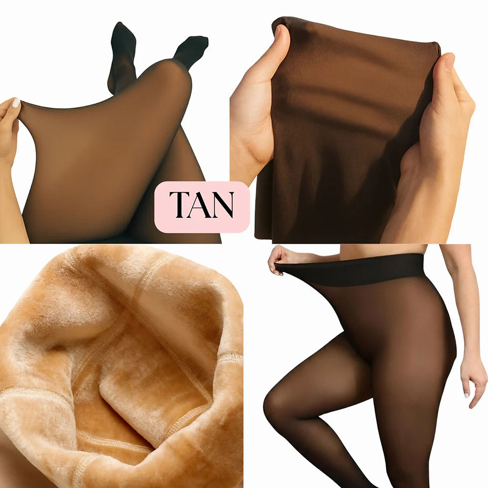 Thumbnail: Thermal Fleece Lined Tights Women One Seam Warm Sheer Pantyhose Fake Translucent