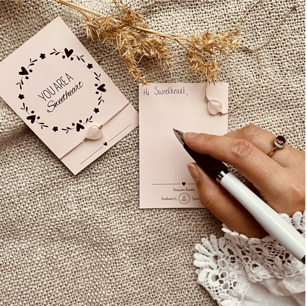 Thumbnail: Postcard met armband edelstenen - You are a sweetheart