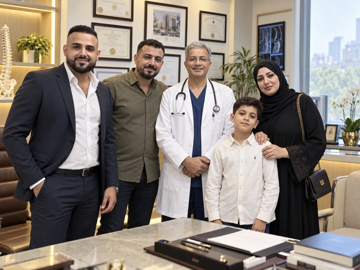 لقاء عائلي خلال زيارة الطبيب