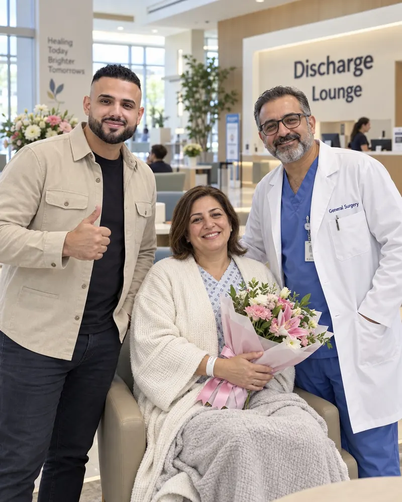 زيارة ومتابعة داخل المستشفى