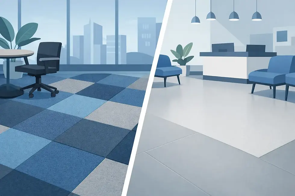 Carpet Tile vs Sheet Vinyl for Commercial Floors