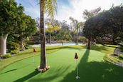 Designing professional-grade putting greens with ultra-realistic synthetic turf for golf lovers.
