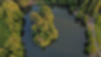 Aerial view of island in the Calderstones Park boating lake