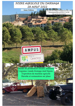 FOIRE AGRICOLE DU DARNAGA - DIMANCHE 28 AOÛT 2022