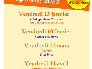 PROGRAMME D'EMPORIUM 2023 - RENCONTRE CULTURELLE