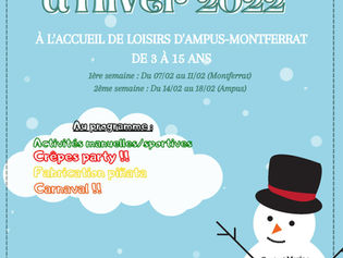 ACCUEIL DE LOISIRS D'AMPUS - VACANCES D'HIVER 2022