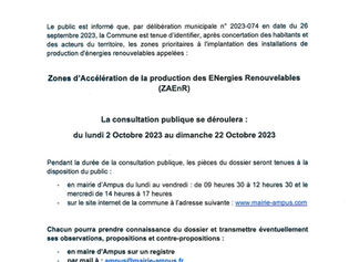 CONSULTATION PUBLIQUE ZAEnR