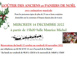 GOÛTER DES ANCIENS ET PANIERS DE NOËL