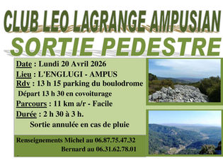 CLUB LEO LAGRANGE AMPUSIAN - SORTIE PEDESTRE