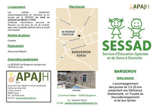 SESSAD (SERVICE D'EDUCATION SPECIALE ET DE SOINS) - BARGEMON