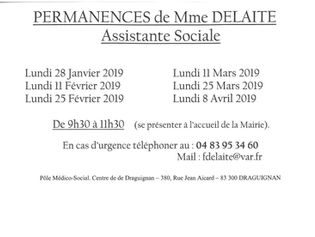 Permanence assistante sociale