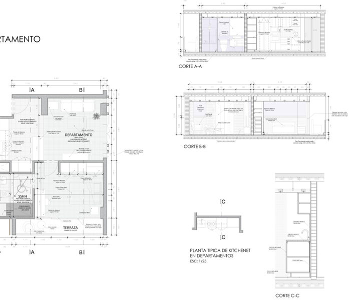 Detalles constructivos de dormitorio