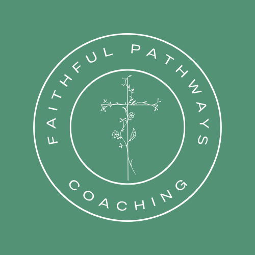 Logo of Faithful Pathways Coaching featuring a stylized path symbol and the company name in elegant typography.