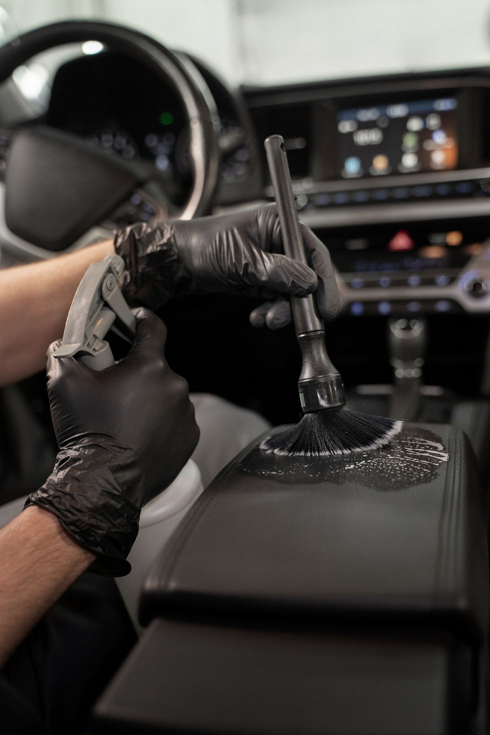 Interior car detailing with vacuum and upholstery cleaning in Tucson Arizona