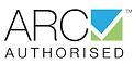 Logo of ARC Authorised Logo, featuring a stylized design representing certification and quality assurance.