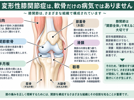 変形性膝関節症＝軟骨のすり減りが痛みの原因？