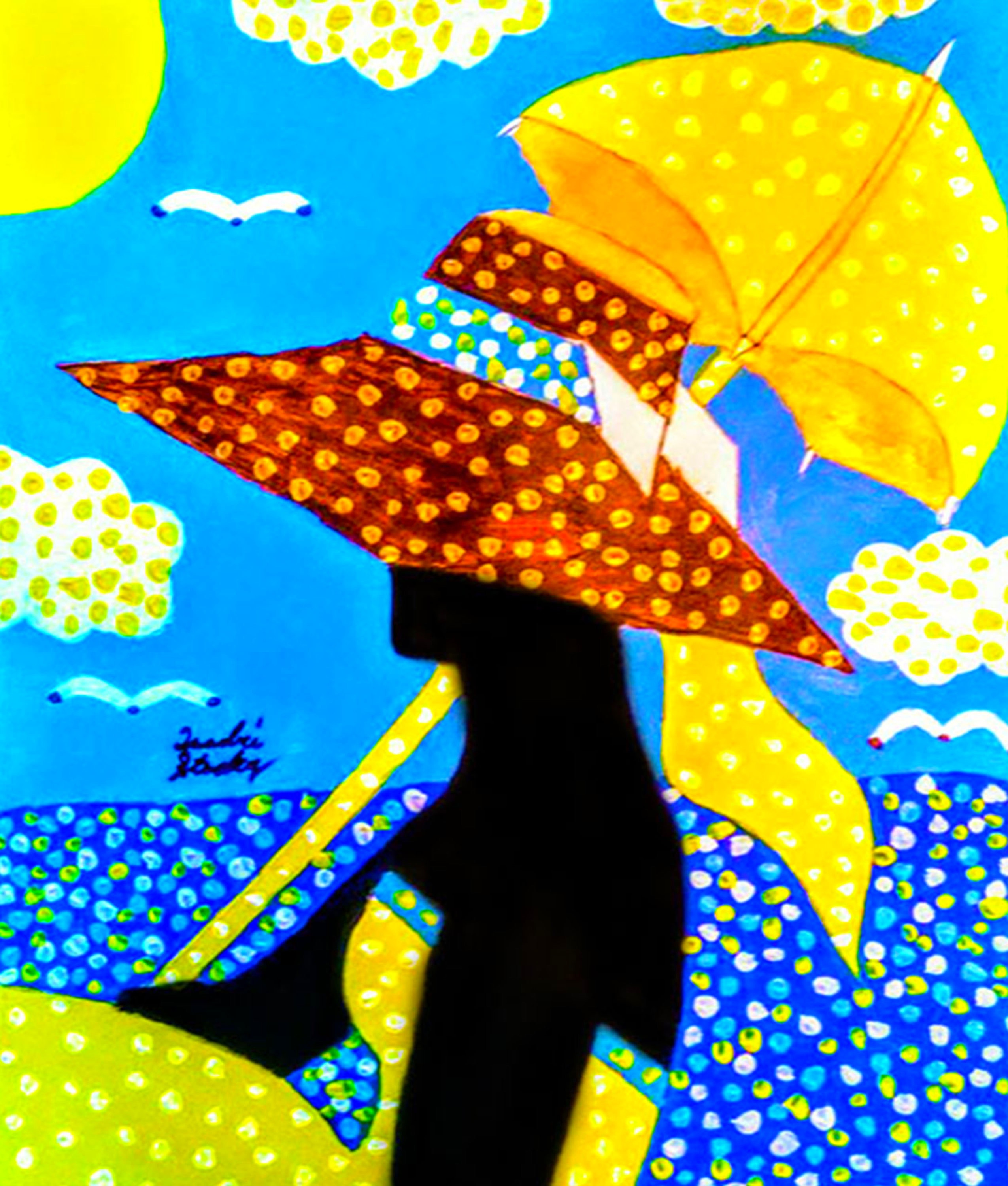 Yellow Umbrella Giclee
