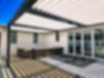 Stucco Attached "Liferoom" Louvered Patio Cover - White Louver Blades with Black Frame