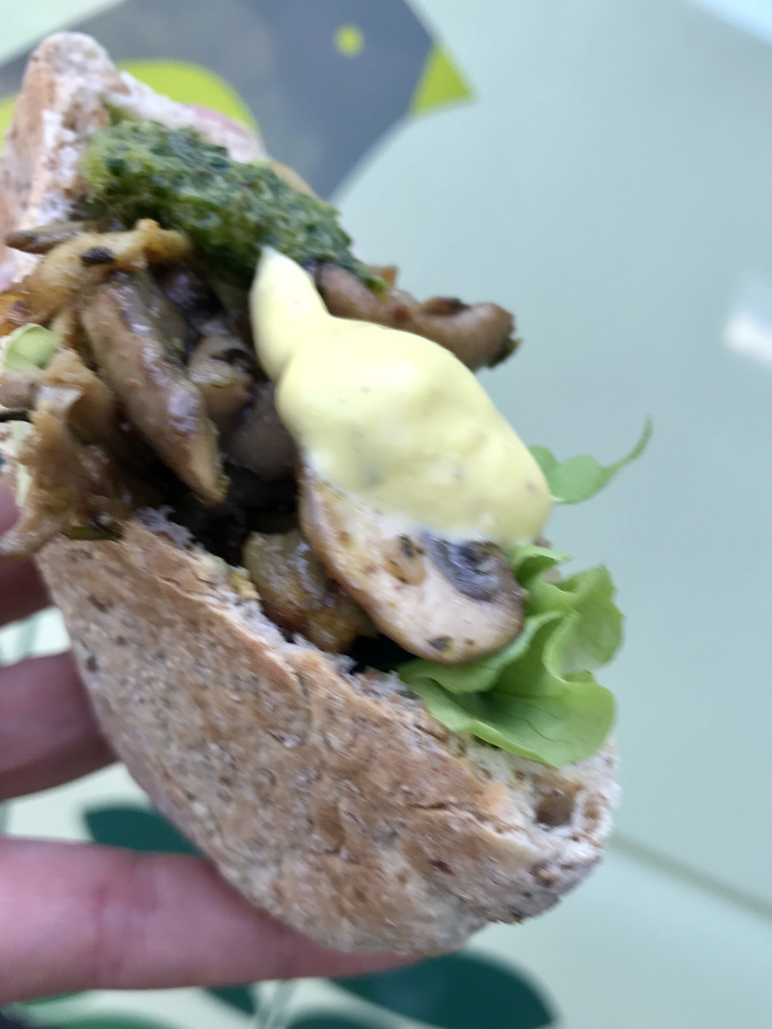 oesterzwammengyros met looksausje