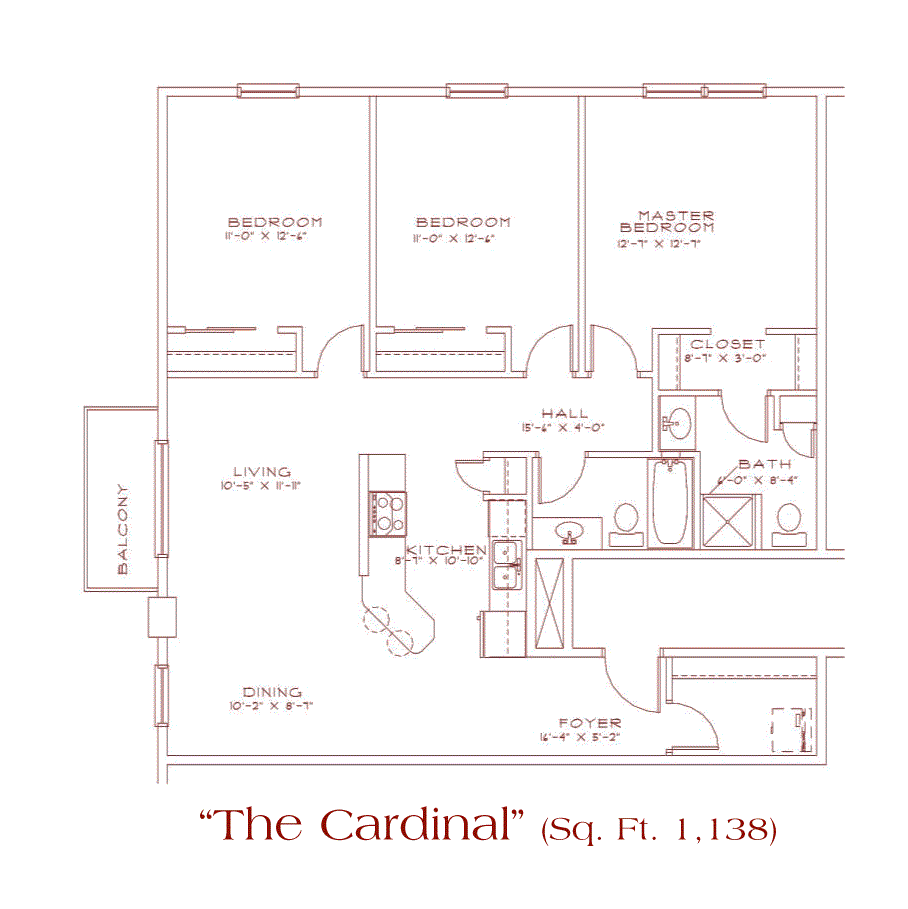 The Cardinal - Three Bedroom