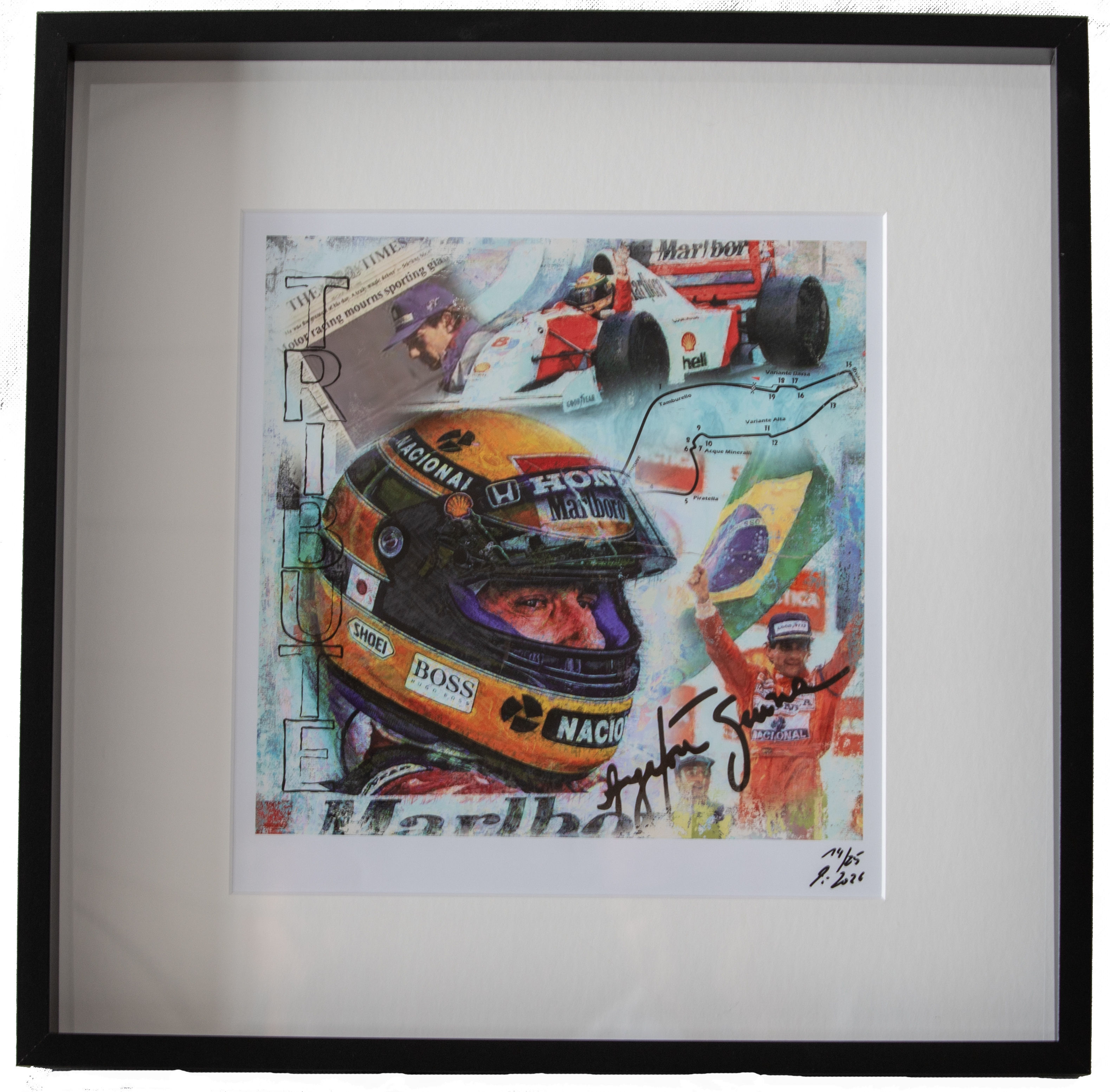 "Ayrton Senna" 30x30