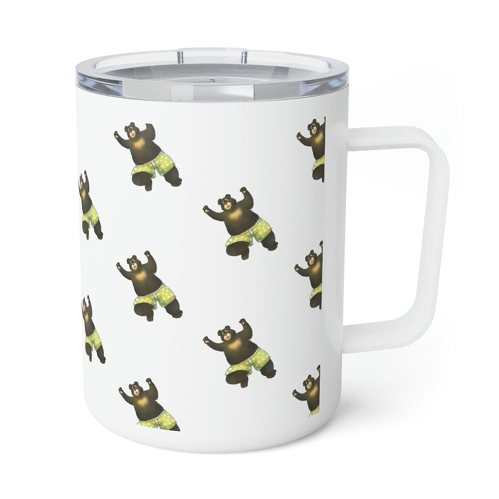 Thumbnail: black bear Insulated Coffee Mug, 10oz 