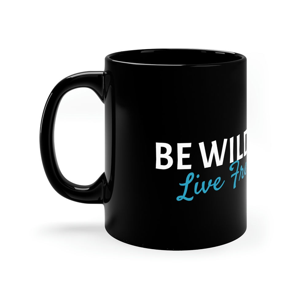 Thumbnail: Be wild Live Free - 11oz Black Mug